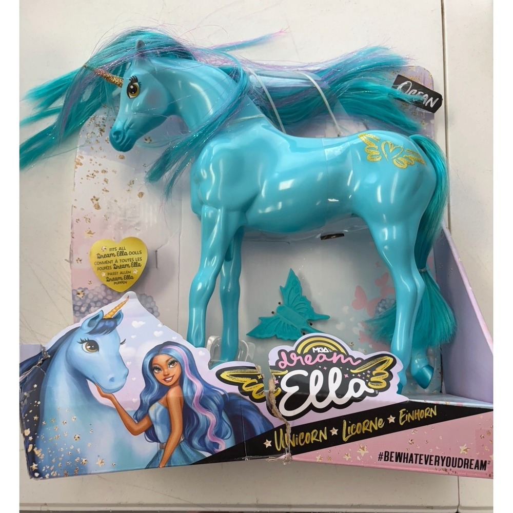 Dream Ella Unicorn Ocean Blue Gold Horn Fashion Dolls MGA Toy 10-1/2" tall NEW!